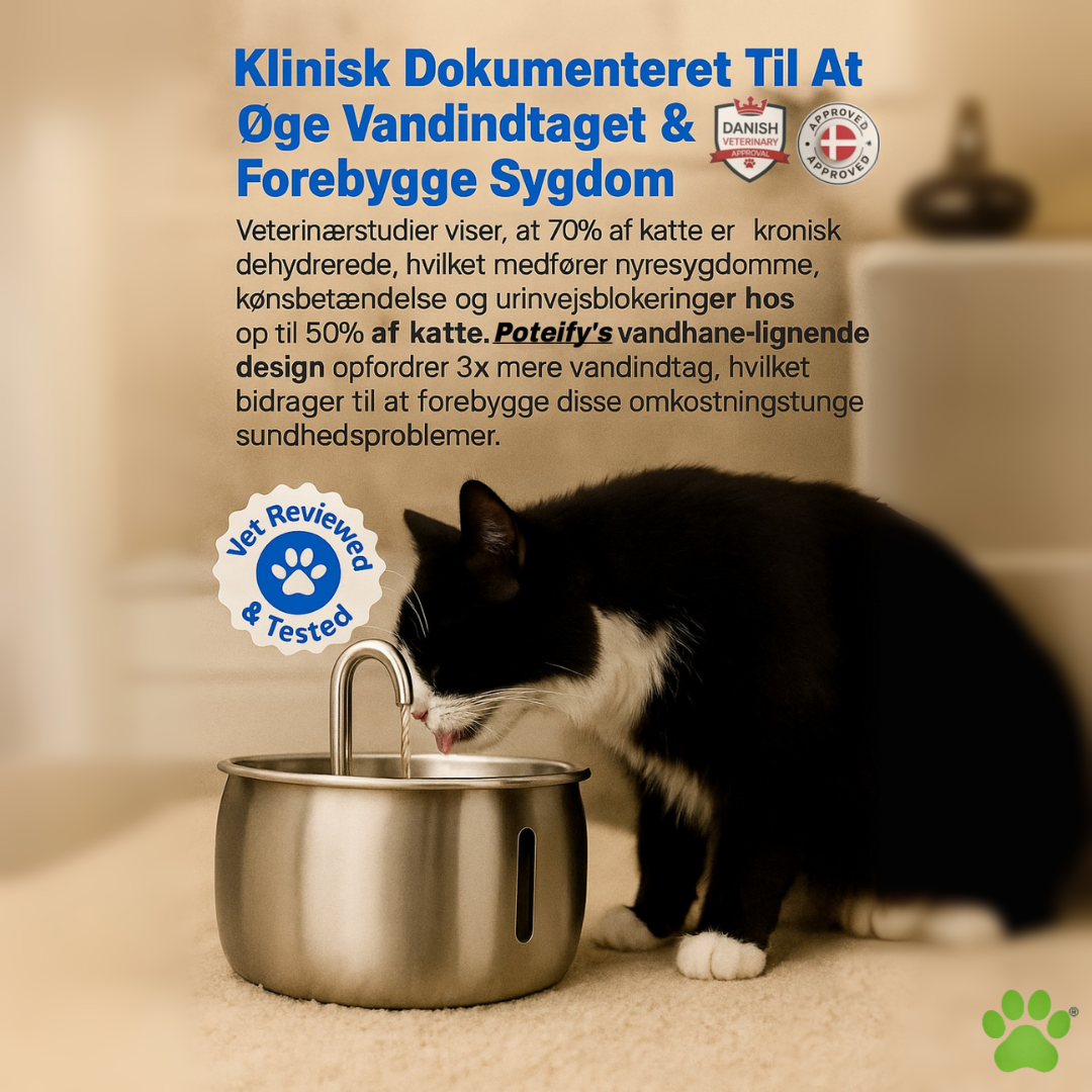Poteify™ Drikkefontæne i rustfrit stål